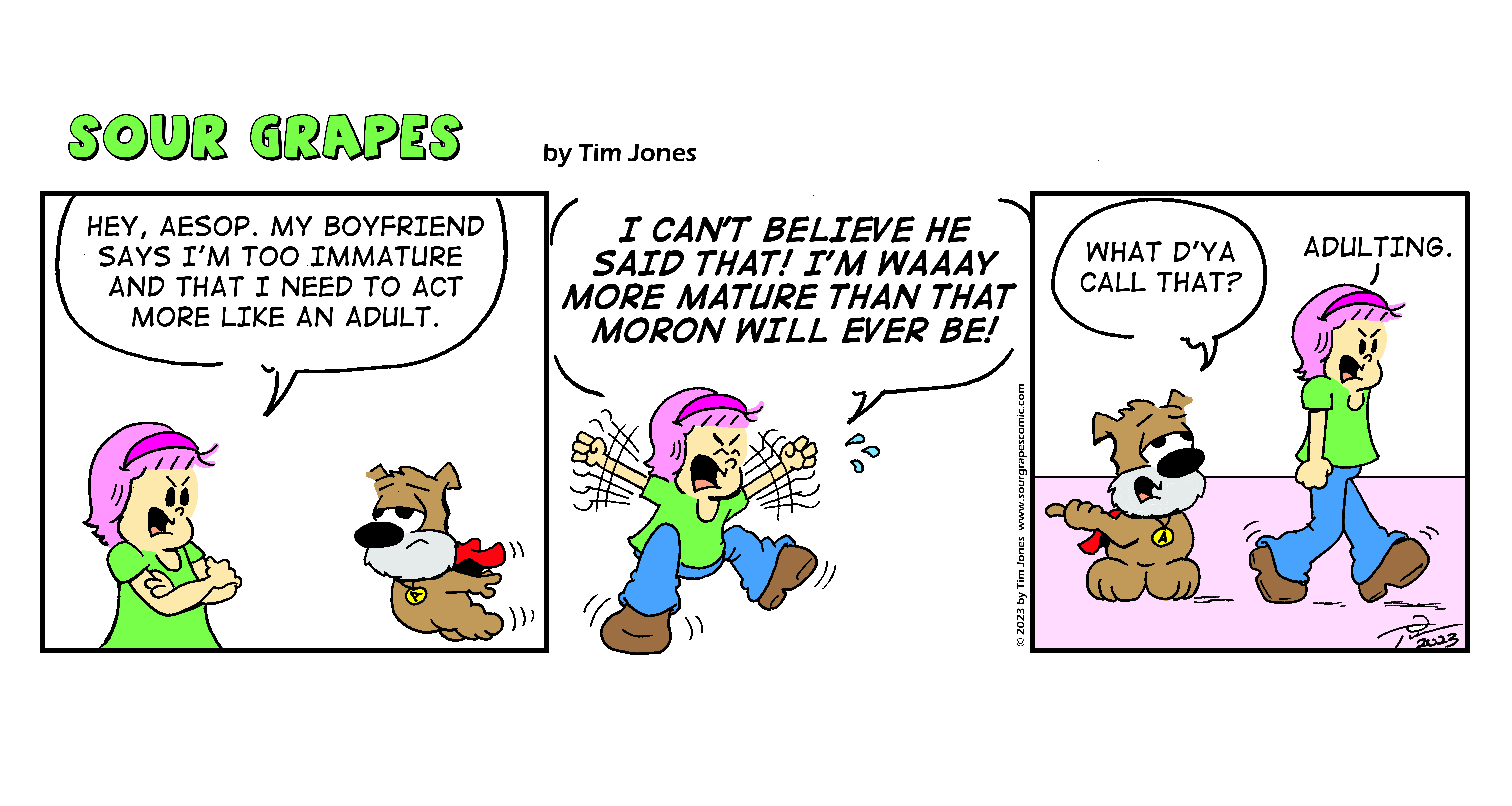 Sour Grapes Comic Strip Adulting 3-24-23