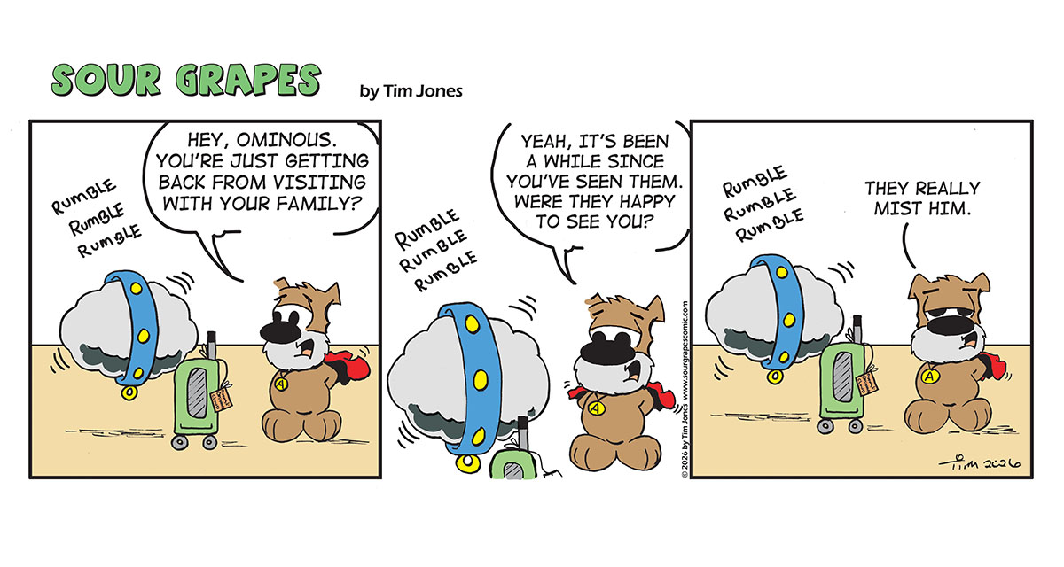 Sour Grapes Comic Strip - Mist 3-20-26
